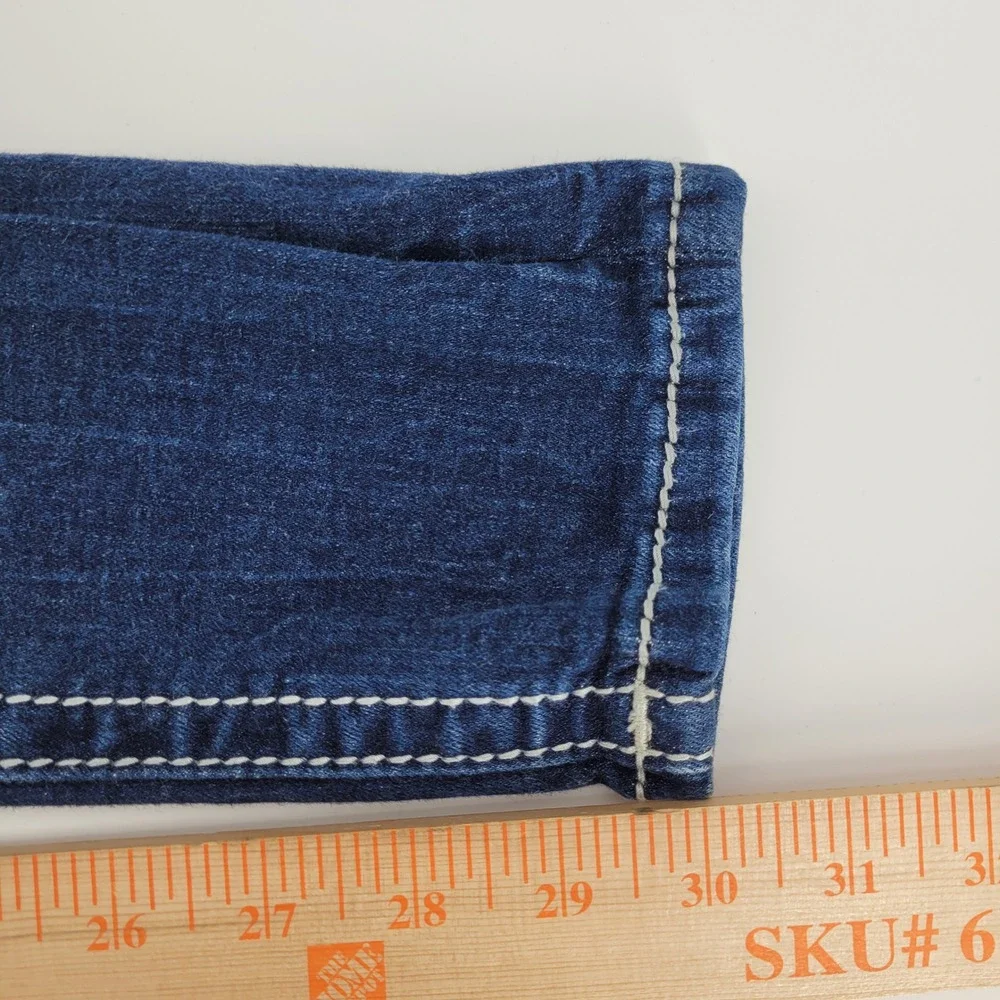 Miss Me Skinny Jeans Womens 26 Blue Mid Rise Embroidered Paisley E3520S6R - Picture 5 of 8